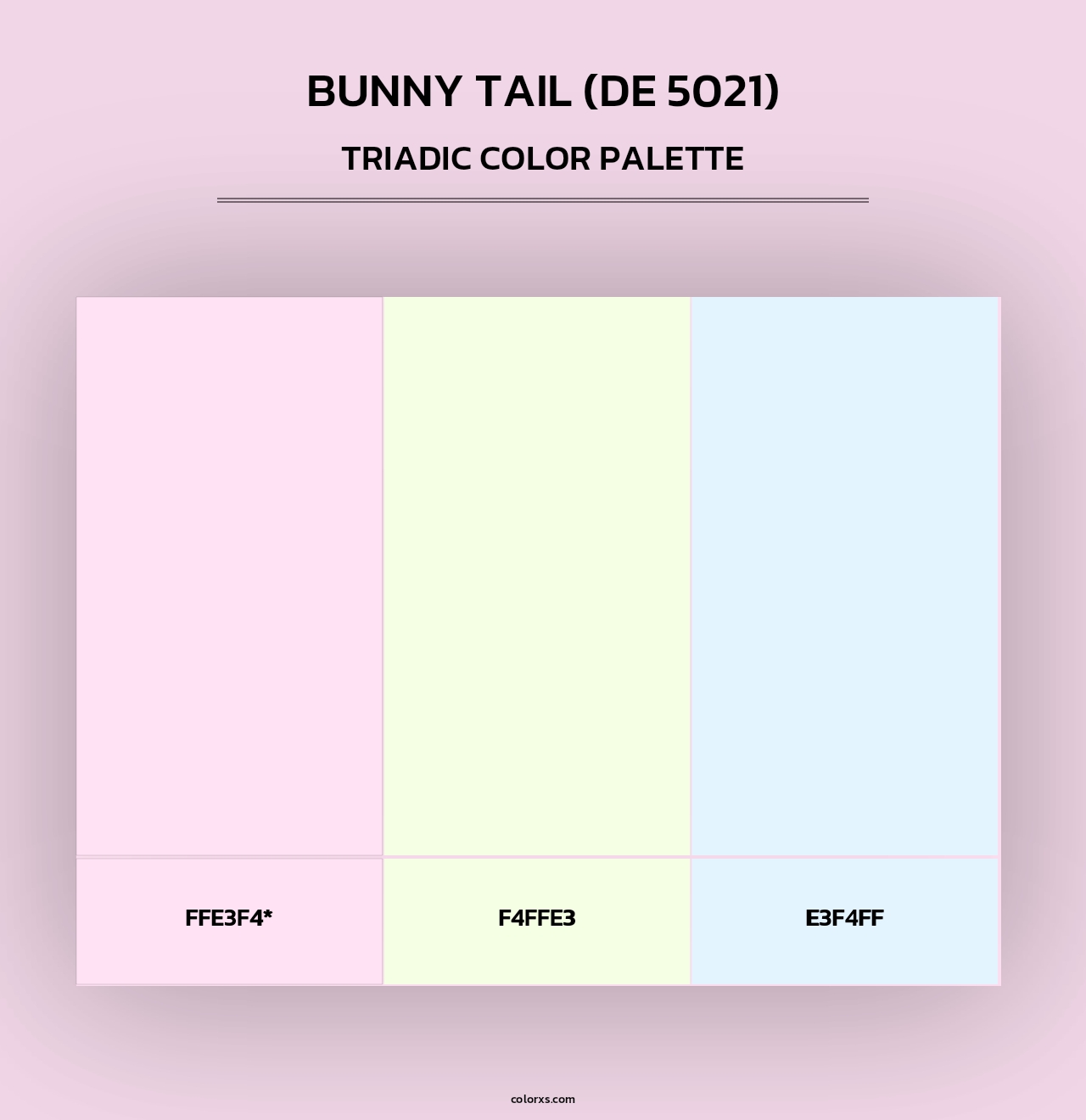 Bunny Tail (DE 5021) - Triadic Color Palette