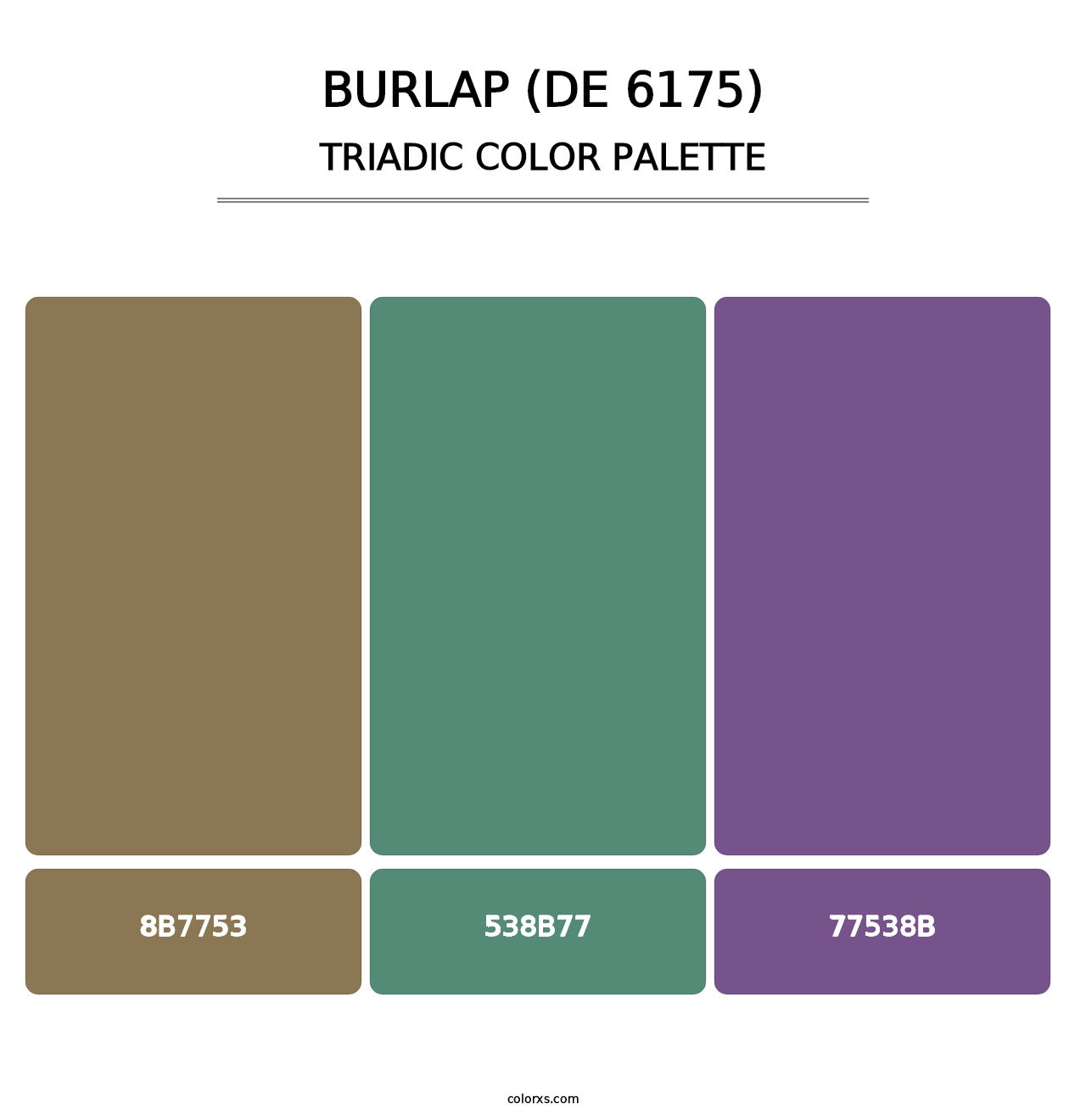 Burlap (DE 6175) - Triadic Color Palette