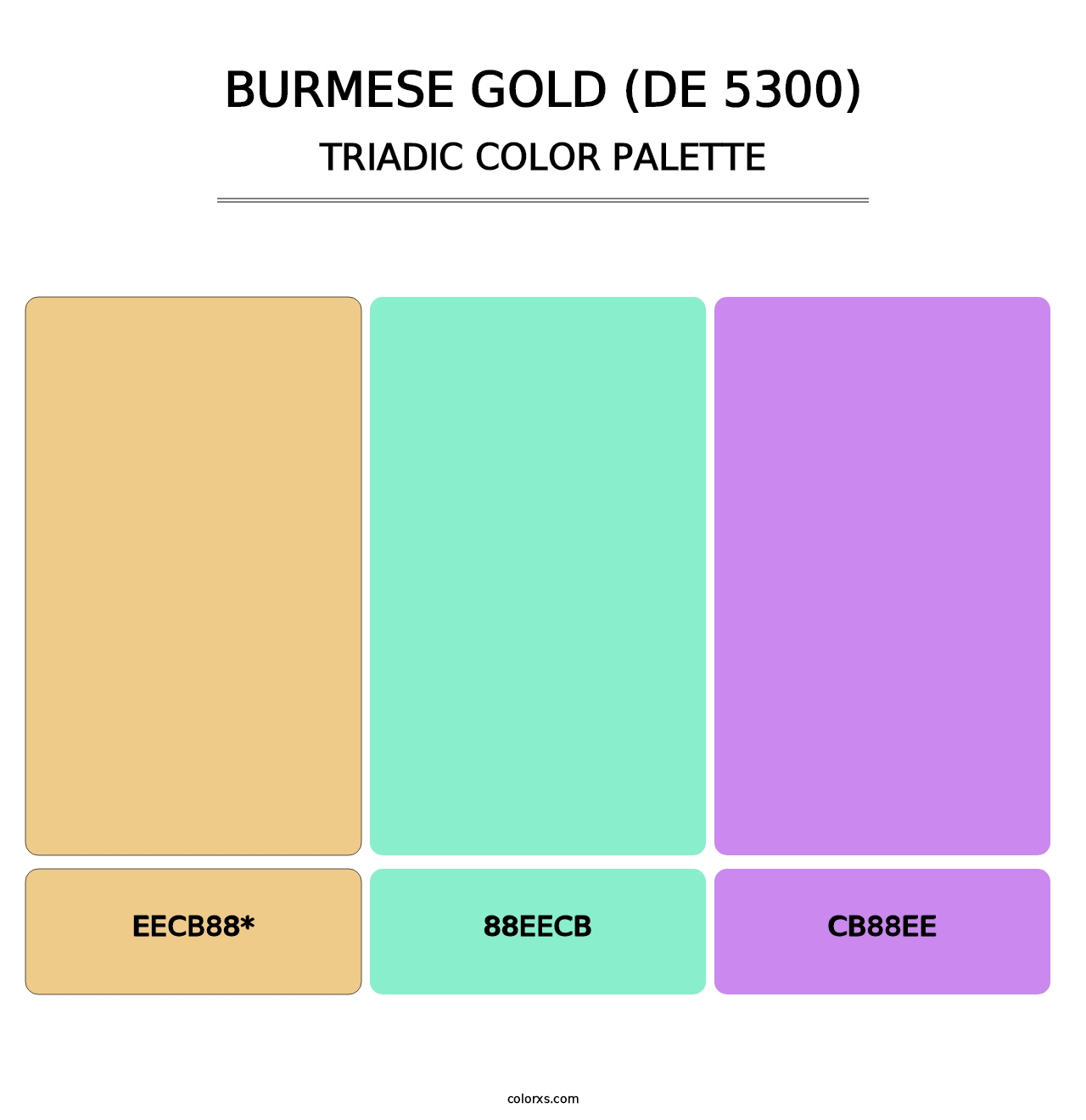 Burmese Gold (DE 5300) - Triadic Color Palette