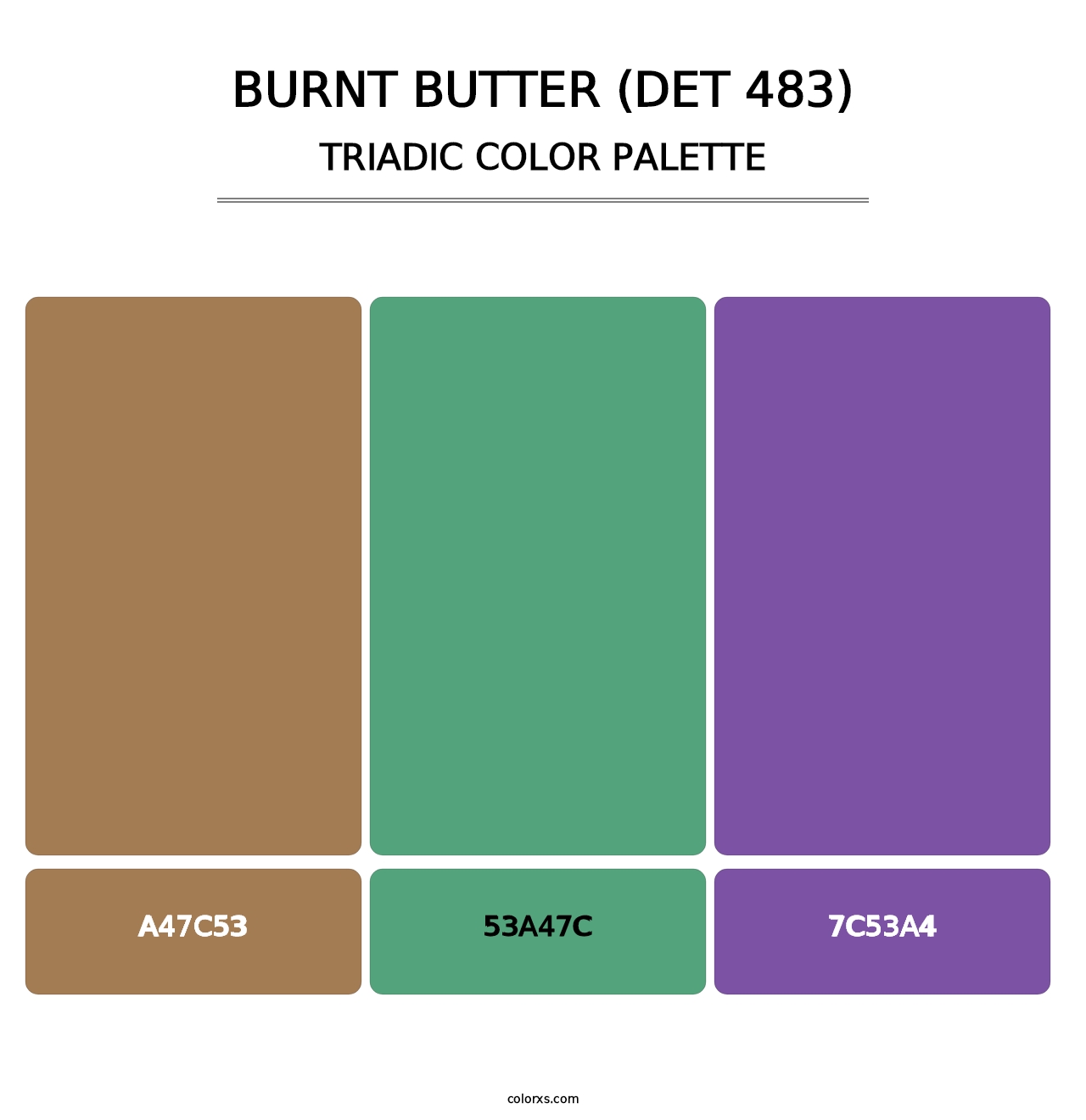 Burnt Butter (DET 483) - Triadic Color Palette