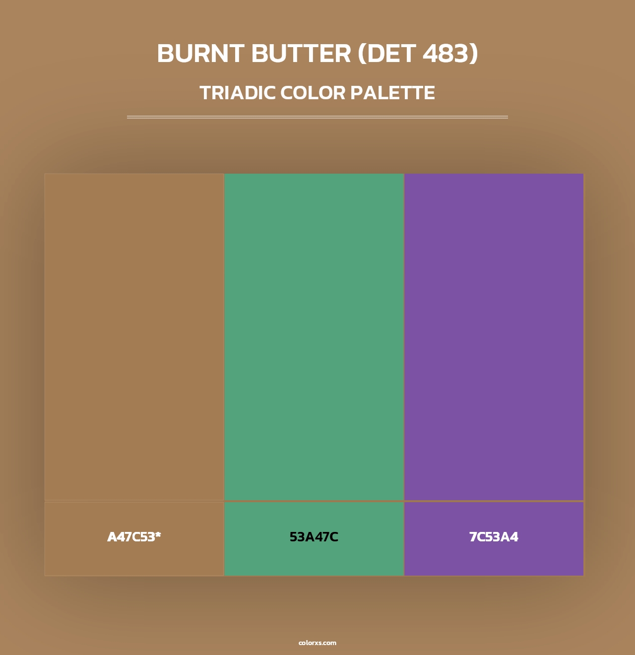 Burnt Butter (DET 483) - Triadic Color Palette