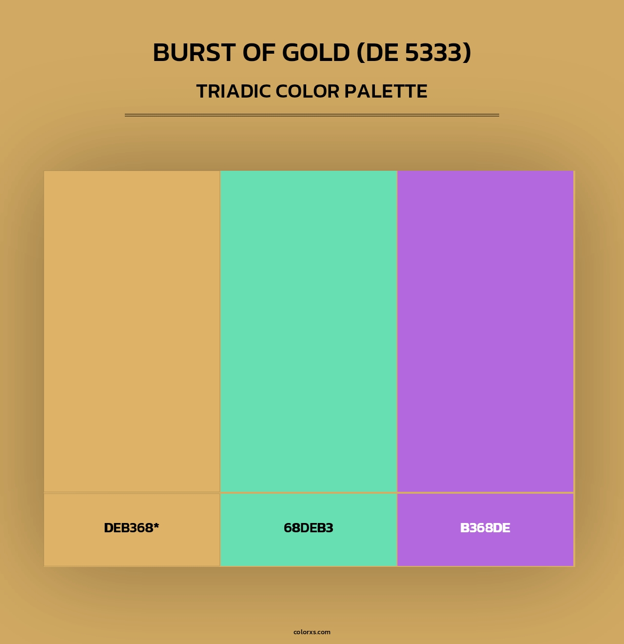 Burst of Gold (DE 5333) - Triadic Color Palette
