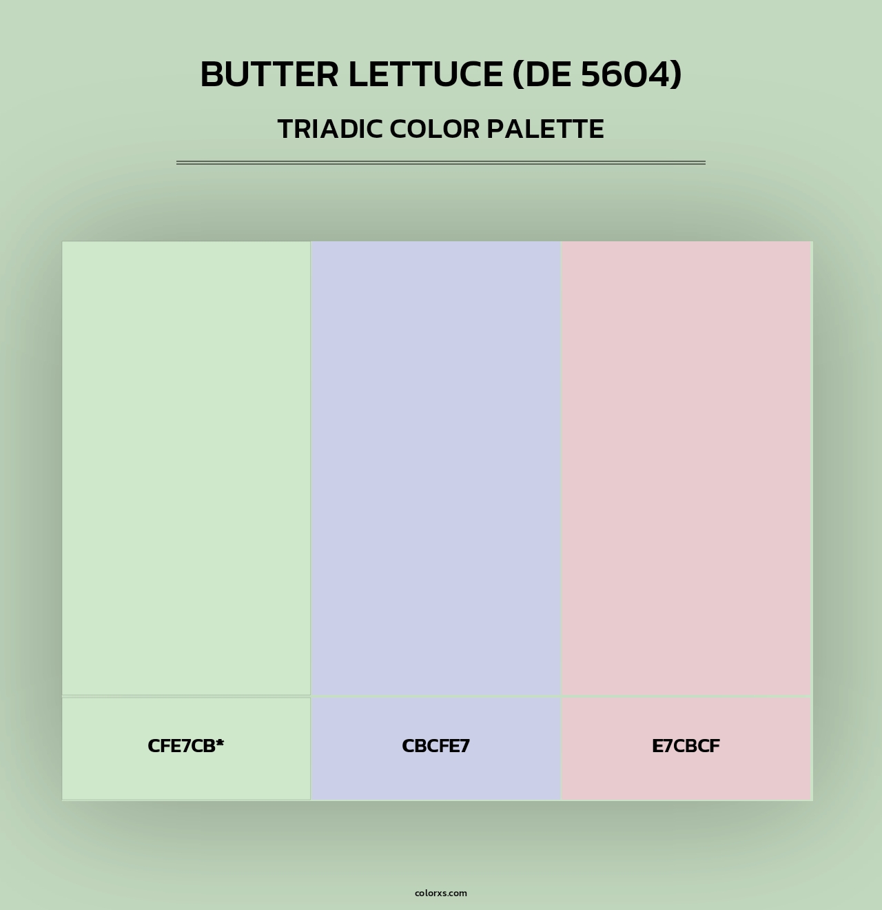 Butter Lettuce (DE 5604) - Triadic Color Palette
