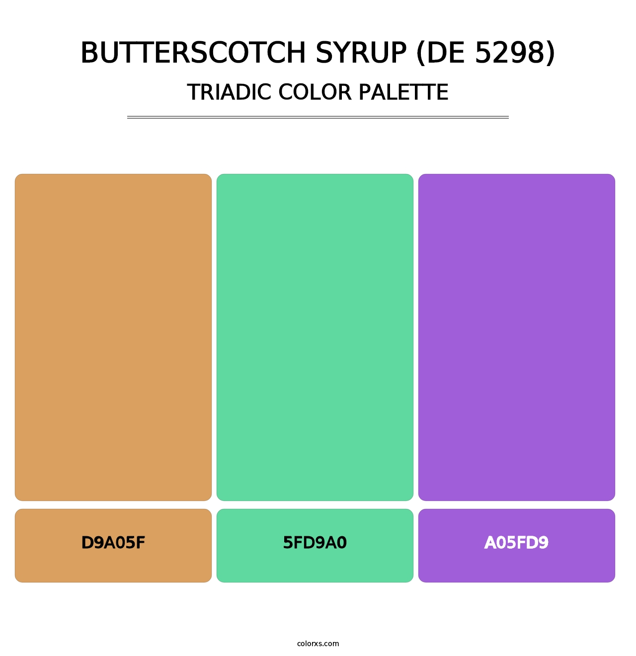 Butterscotch Syrup (DE 5298) - Triadic Color Palette