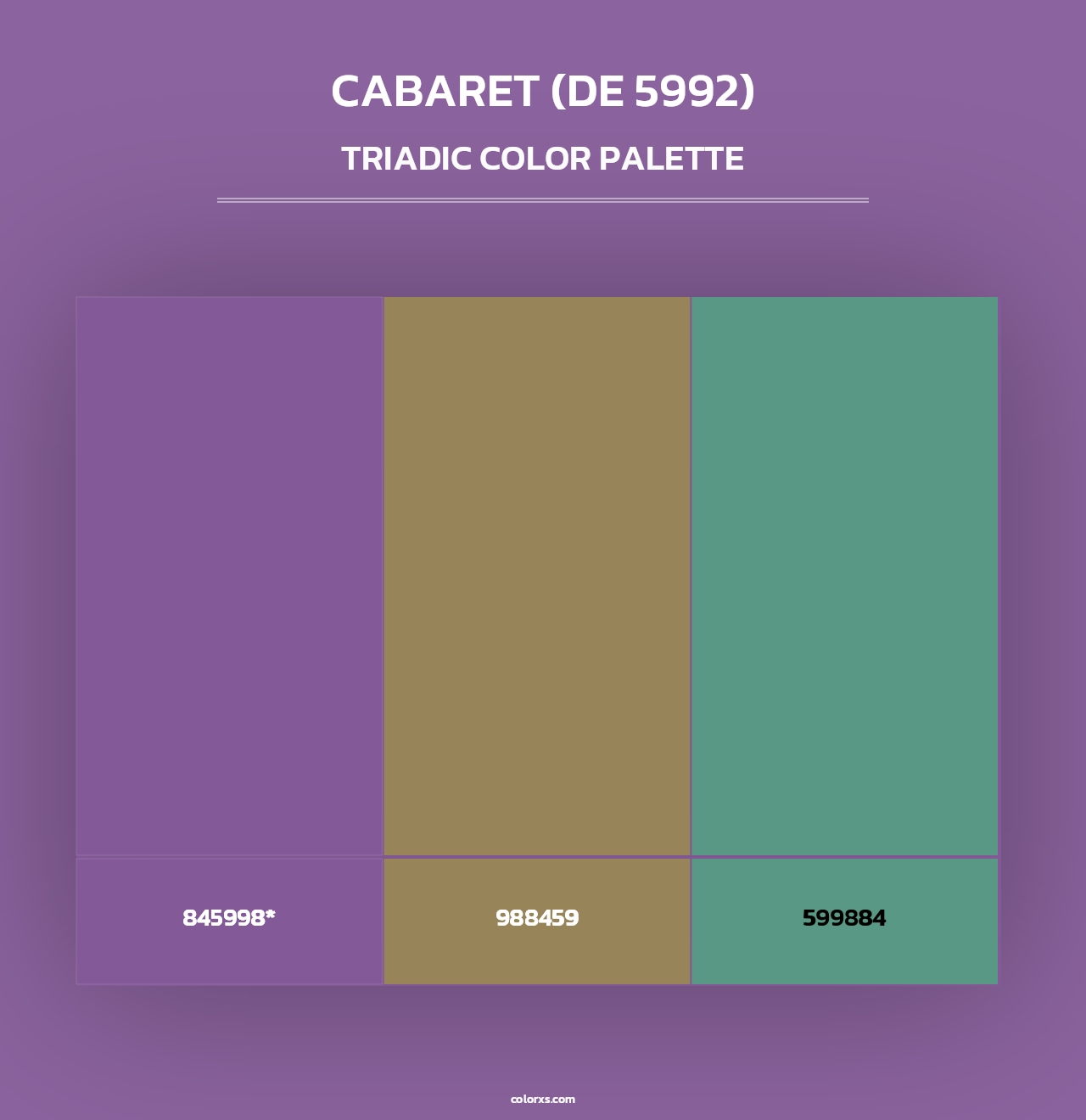 Cabaret (DE 5992) - Triadic Color Palette