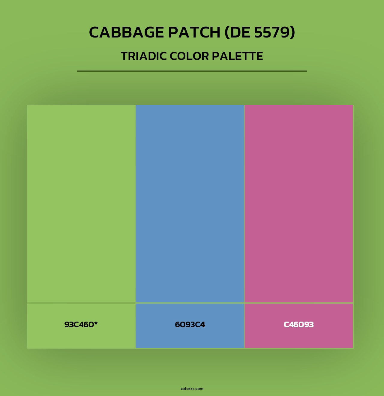 Cabbage Patch (DE 5579) - Triadic Color Palette
