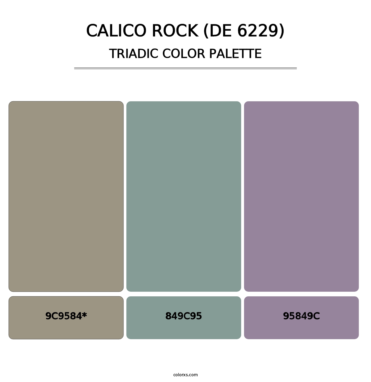 Calico Rock (DE 6229) - Triadic Color Palette