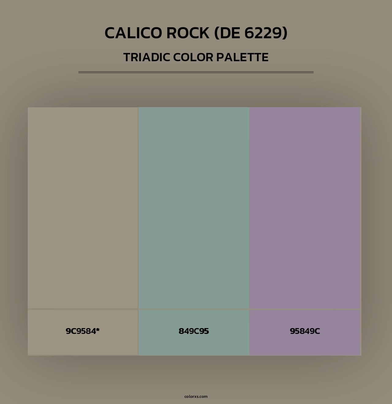 Calico Rock (DE 6229) - Triadic Color Palette