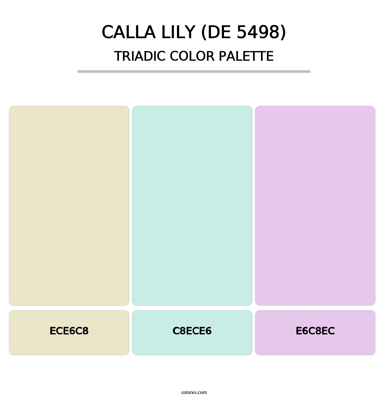 Calla Lily (DE 5498) - Triadic Color Palette
