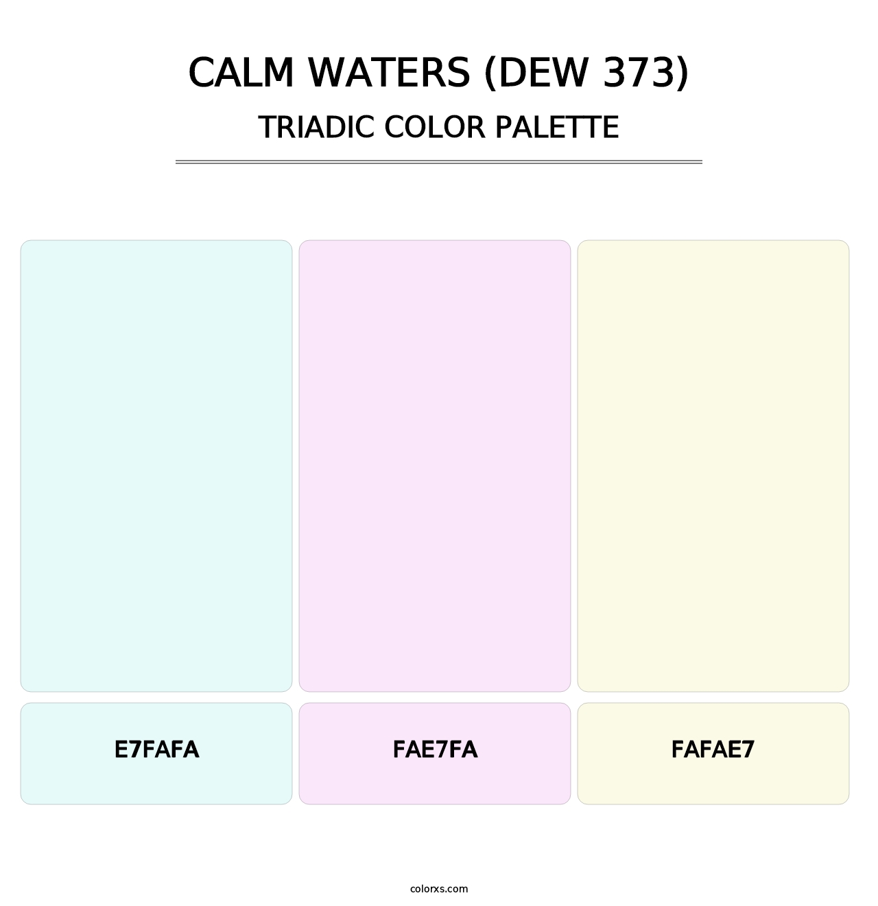 Calm Waters (DEW 373) - Triadic Color Palette