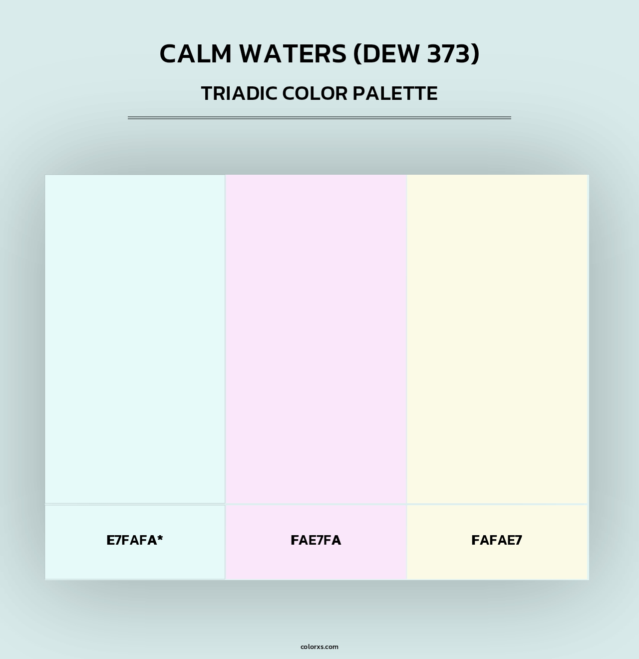 Calm Waters (DEW 373) - Triadic Color Palette
