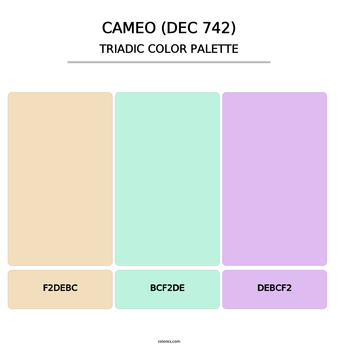 Cameo (DEC 742) - Triadic Color Palette