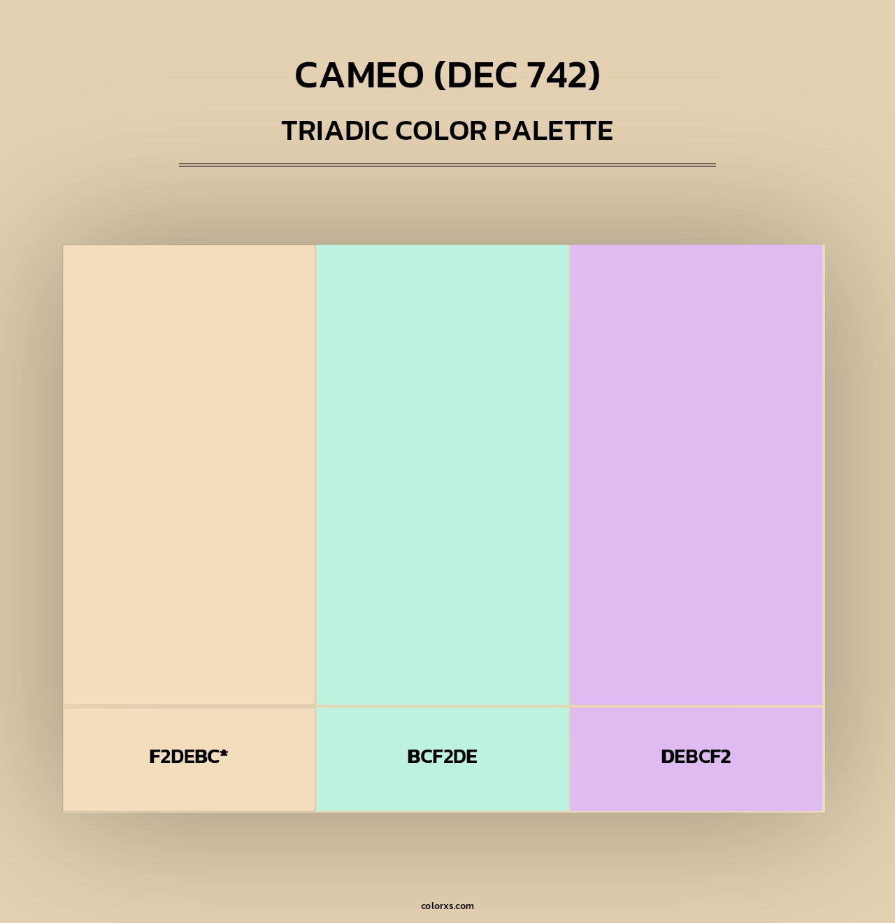 Cameo (DEC 742) - Triadic Color Palette