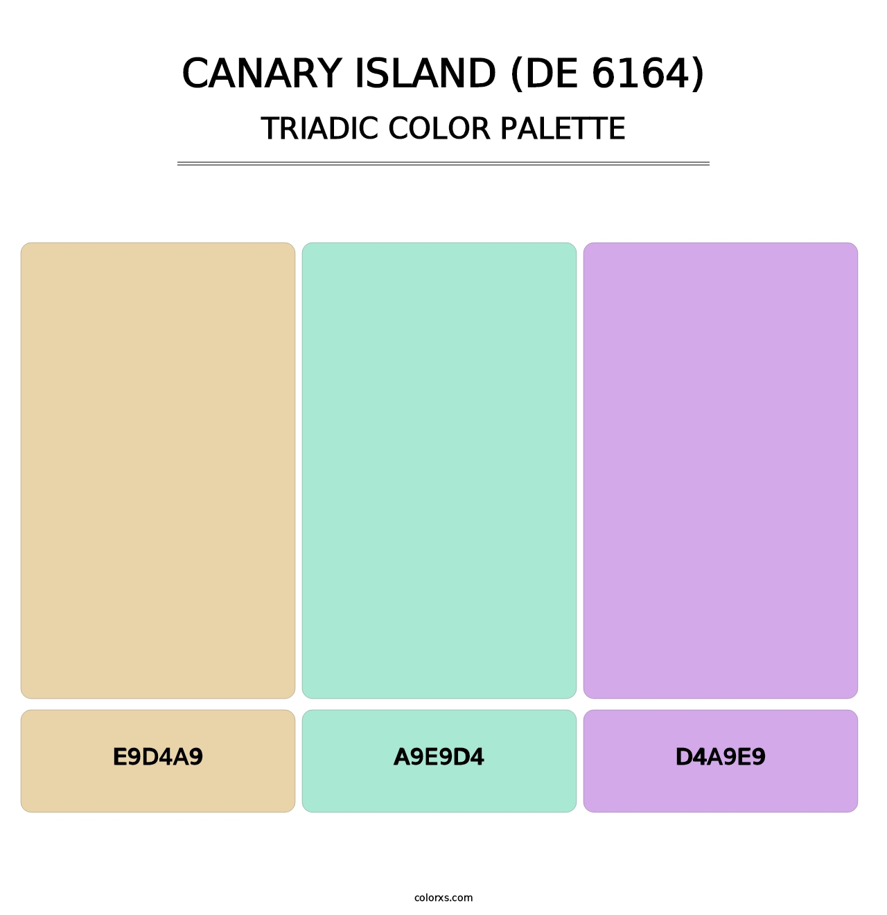 Canary Island (DE 6164) - Triadic Color Palette