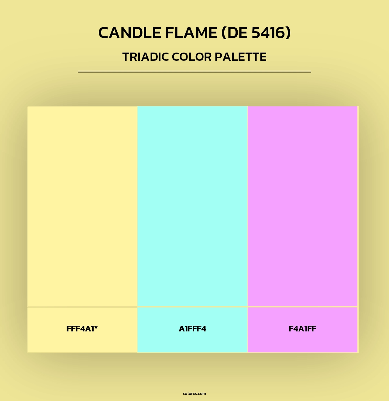 Candle Flame (DE 5416) - Triadic Color Palette