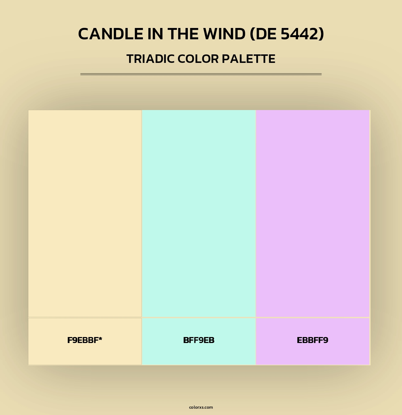Candle in the Wind (DE 5442) - Triadic Color Palette