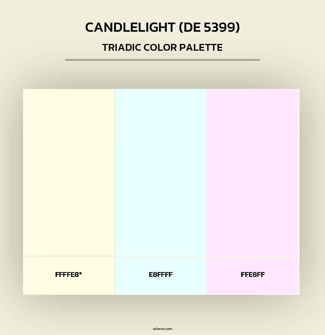 Candlelight (DE 5399) - Triadic Color Palette