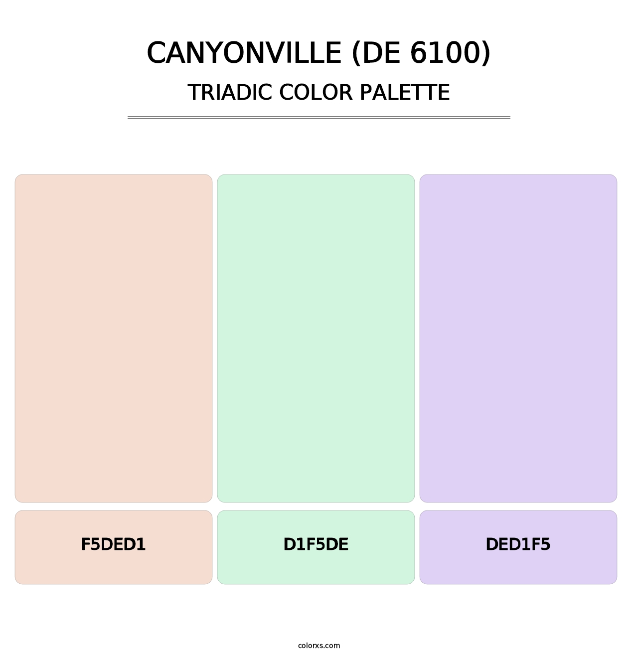 Canyonville (DE 6100) - Triadic Color Palette