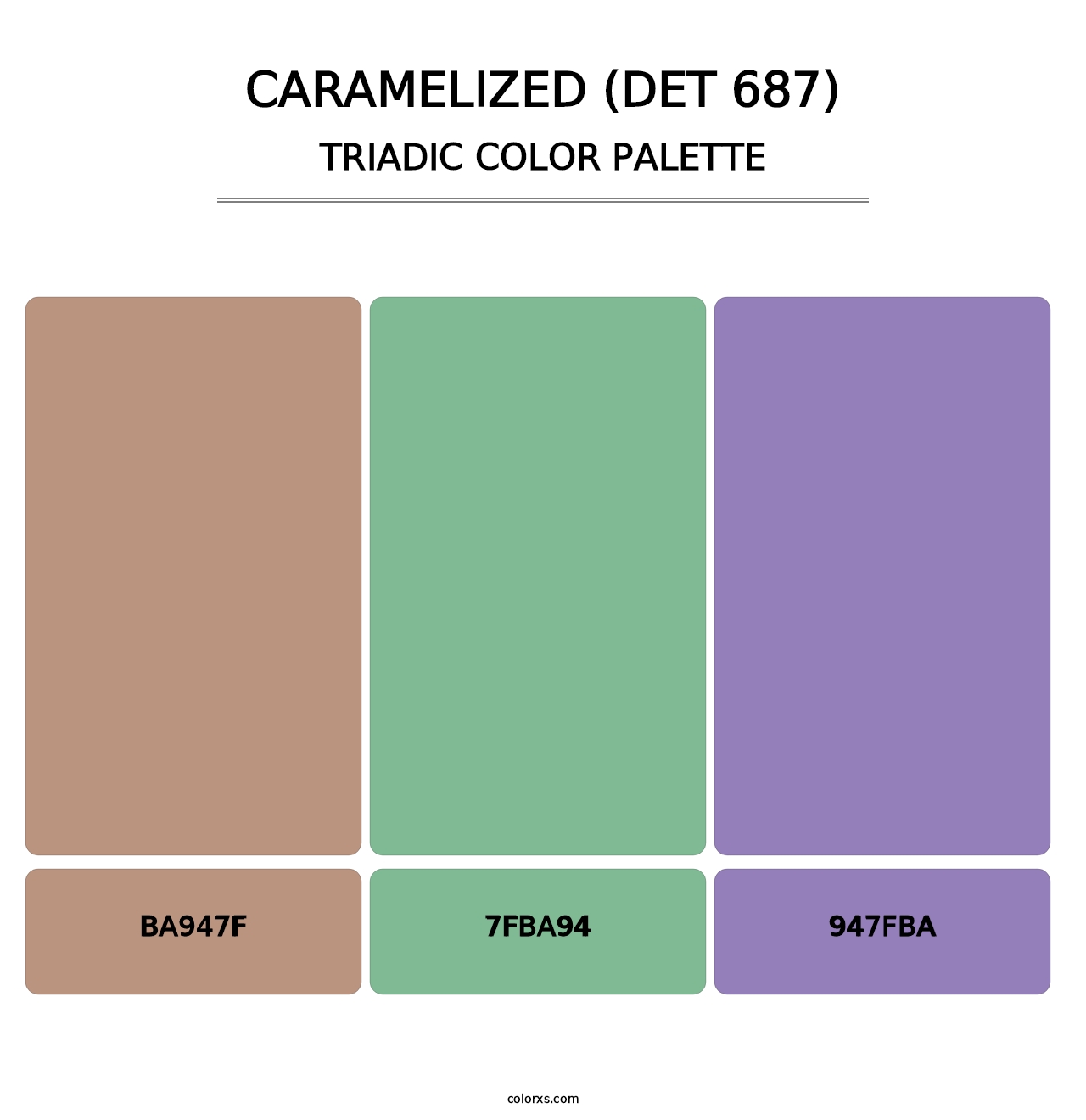 Caramelized (DET 687) - Triadic Color Palette
