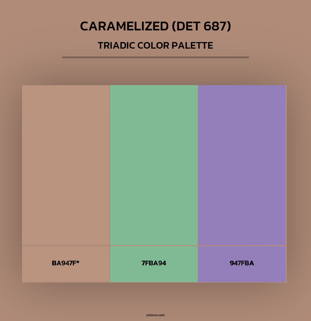 Caramelized (DET 687) - Triadic Color Palette