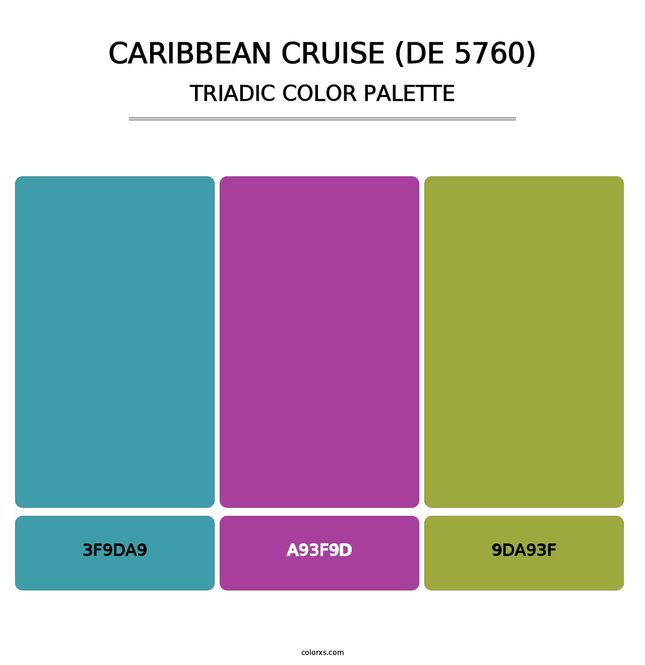 Caribbean Cruise (DE 5760) - Triadic Color Palette