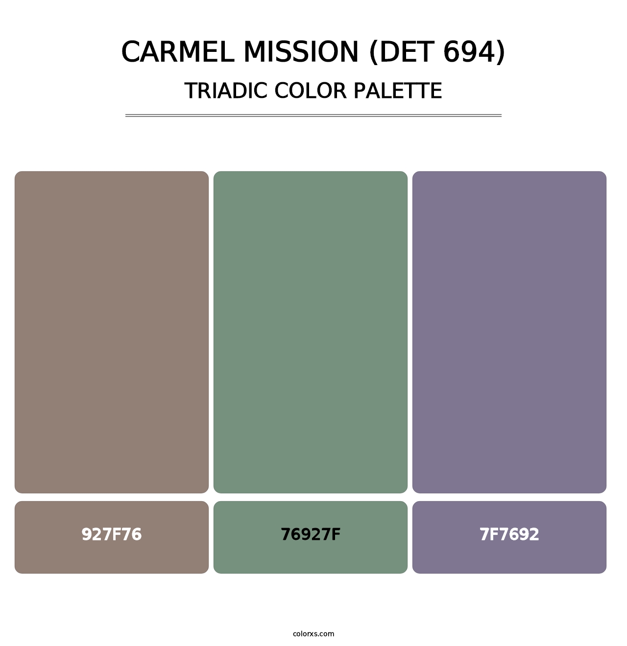 Carmel Mission (DET 694) - Triadic Color Palette