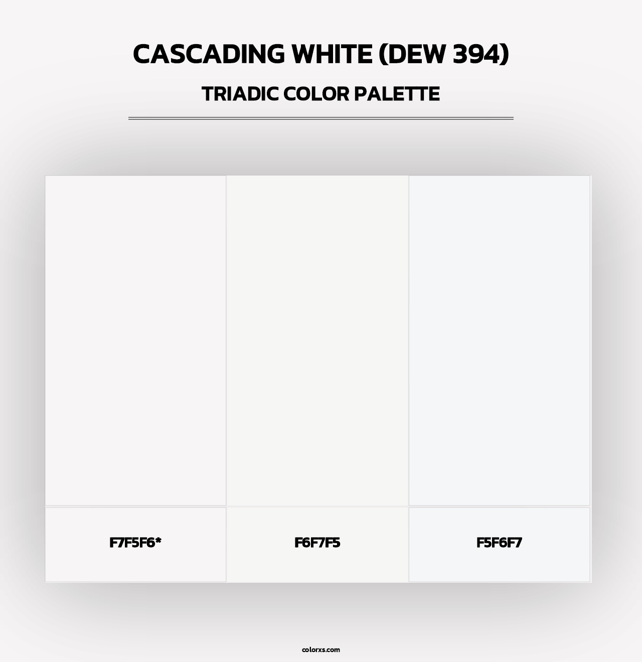Cascading White (DEW 394) - Triadic Color Palette