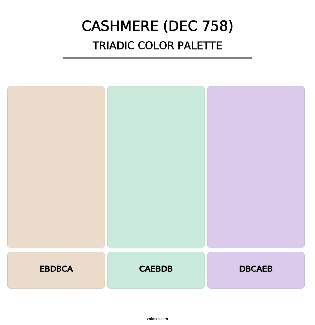 Cashmere (DEC 758) - Triadic Color Palette