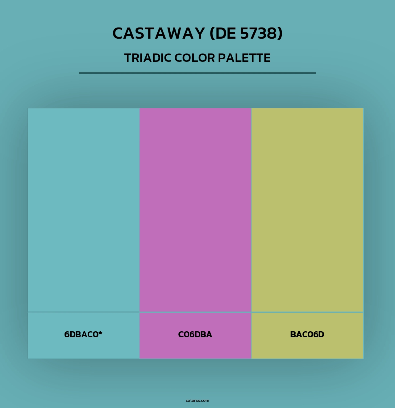 Castaway (DE 5738) - Triadic Color Palette