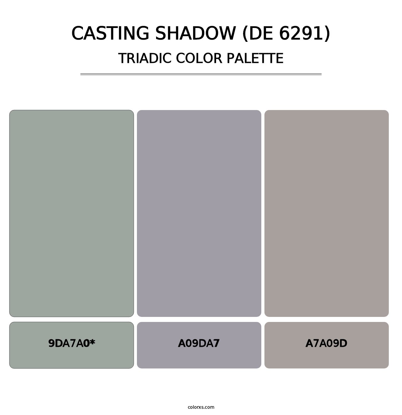 Casting Shadow (DE 6291) - Triadic Color Palette