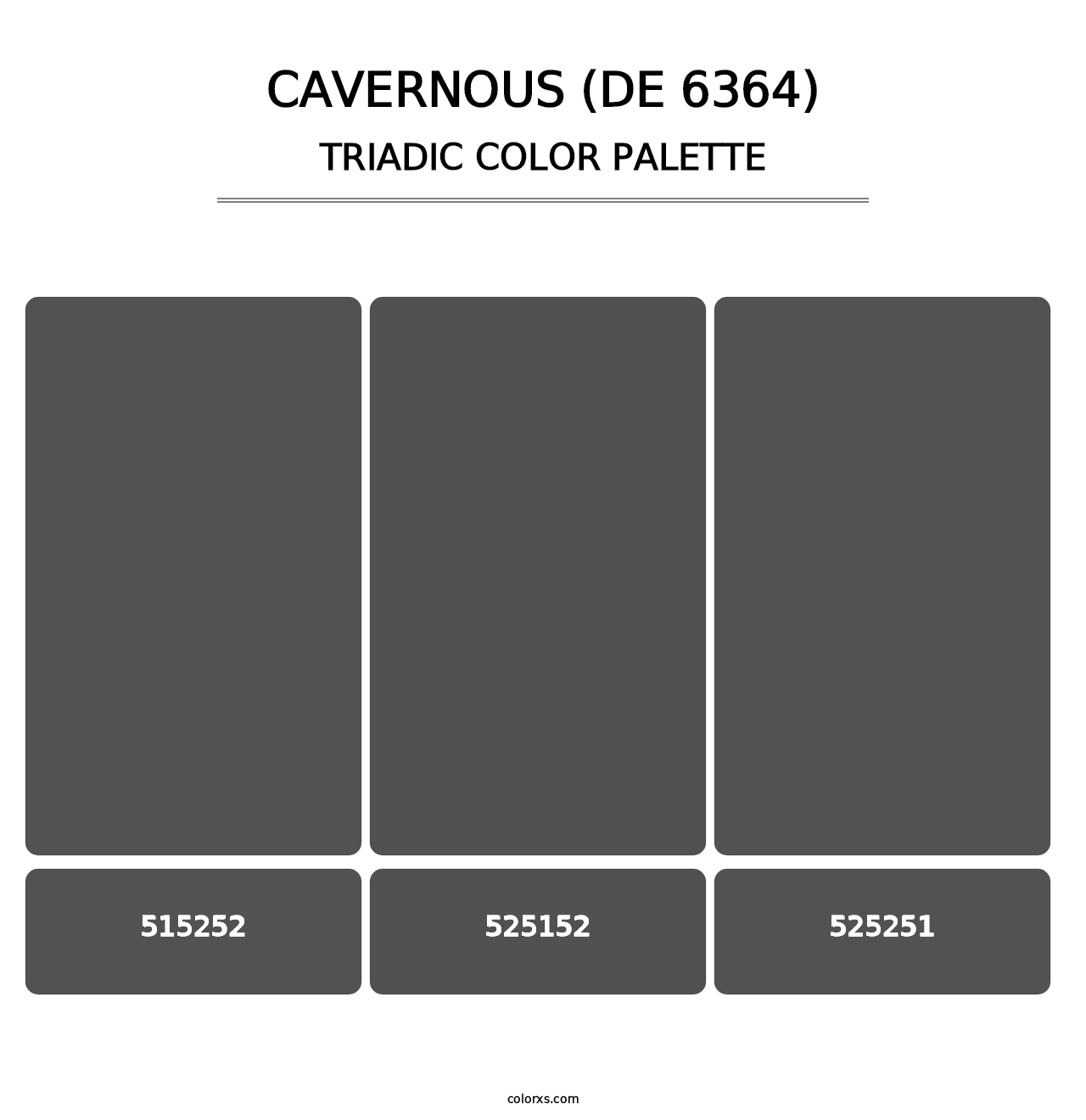 Cavernous (DE 6364) - Triadic Color Palette