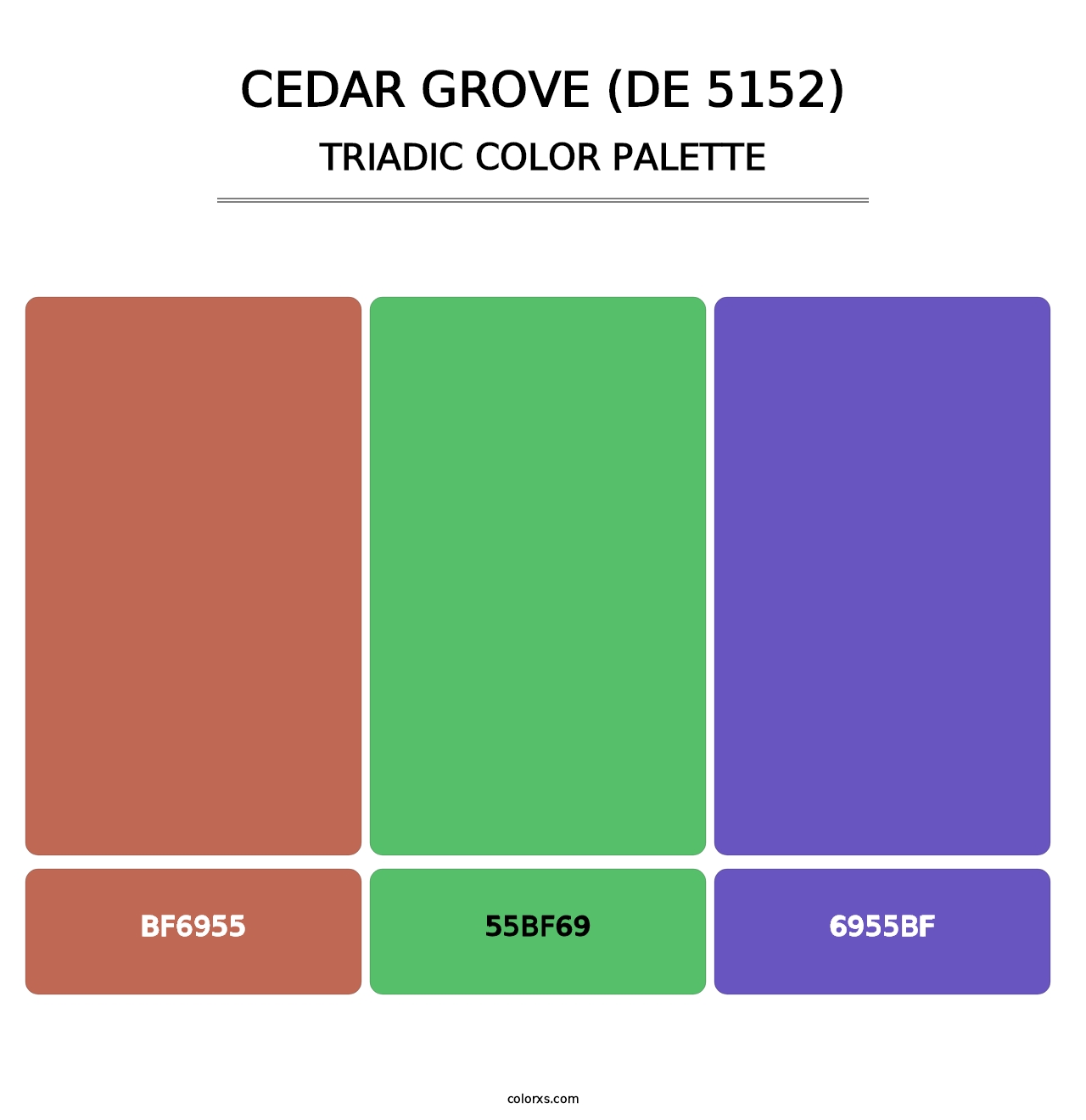 Cedar Grove (DE 5152) - Triadic Color Palette