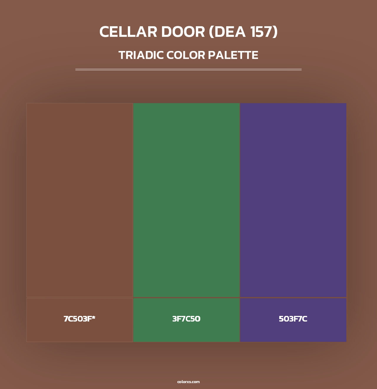 Cellar Door (DEA 157) - Triadic Color Palette