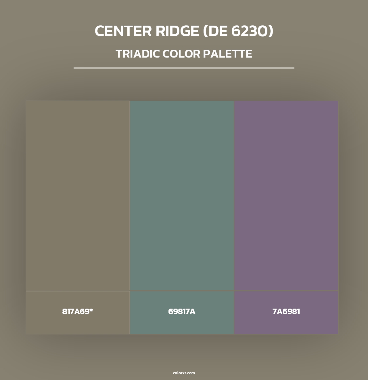 Center Ridge (DE 6230) - Triadic Color Palette