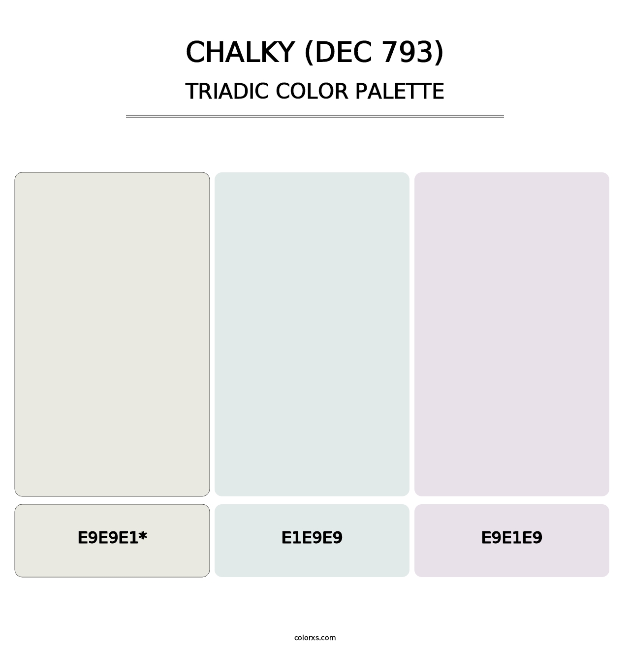 Chalky (DEC 793) - Triadic Color Palette