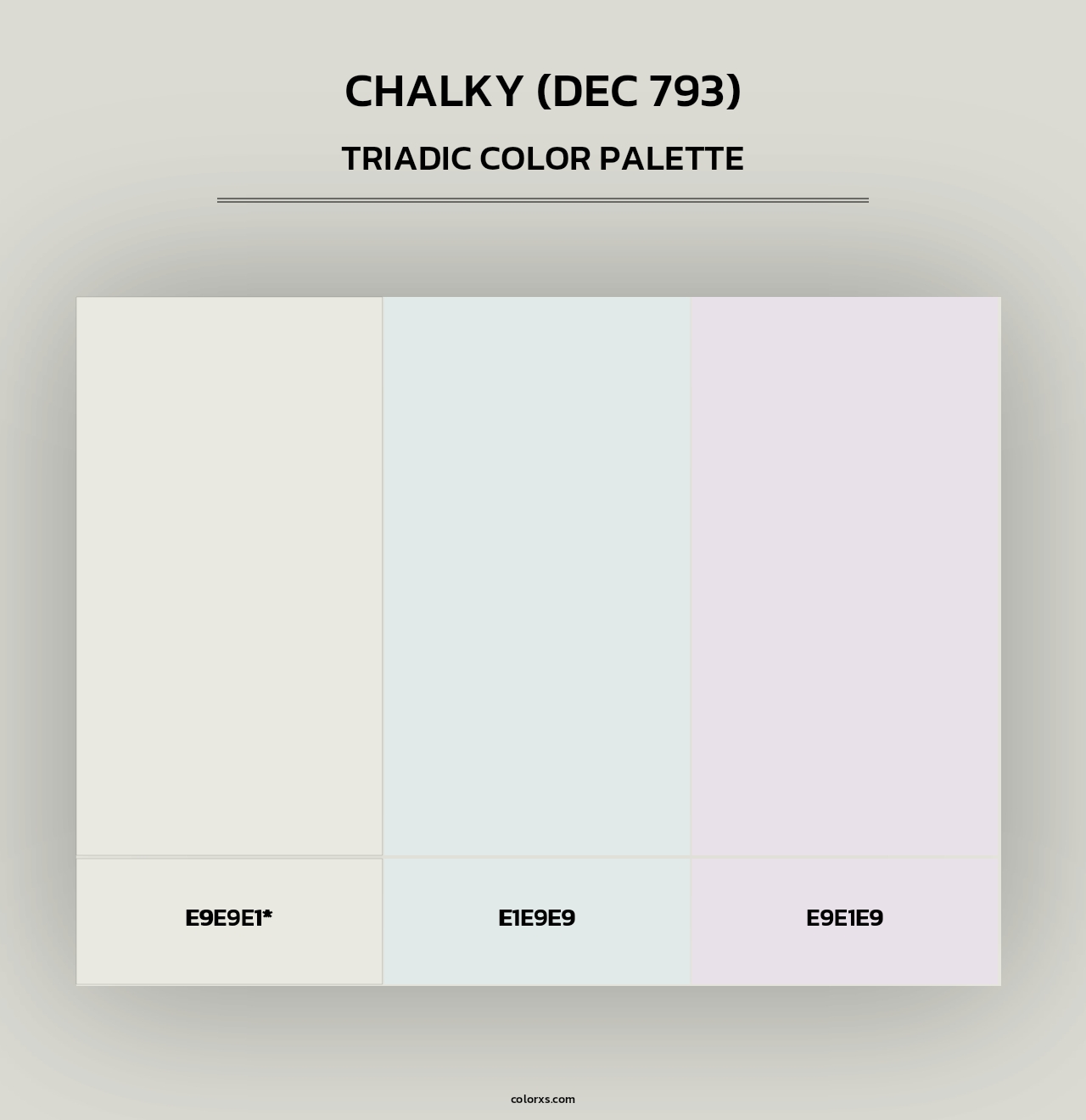 Chalky (DEC 793) - Triadic Color Palette