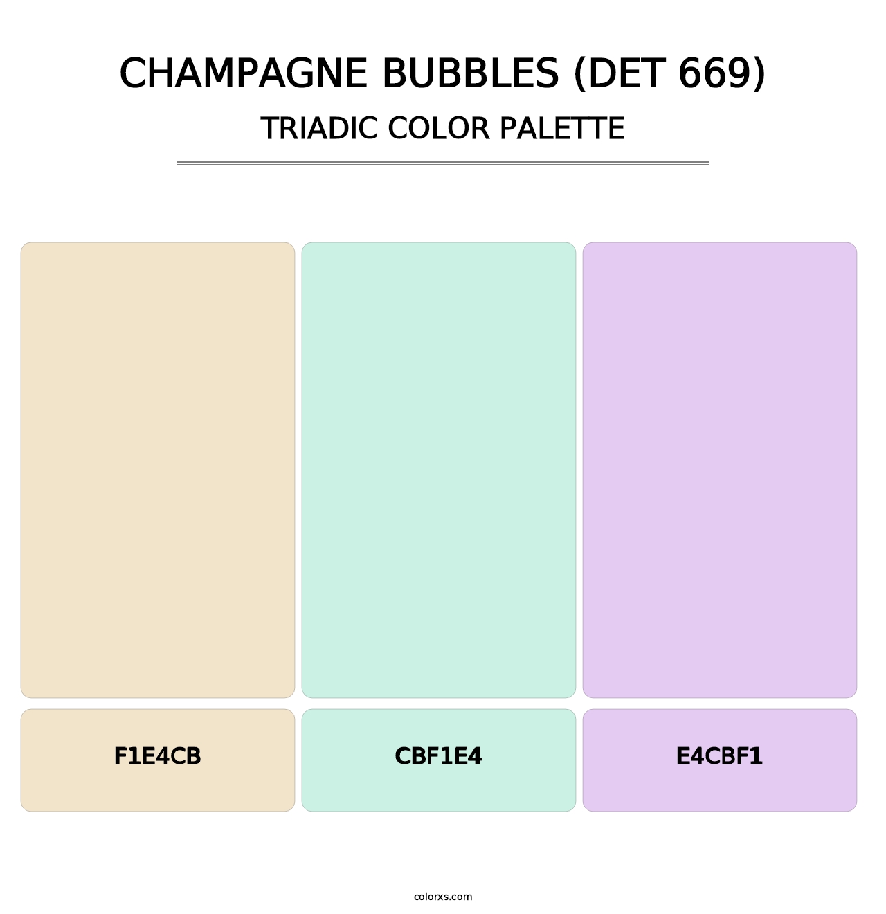 Champagne Bubbles (DET 669) - Triadic Color Palette