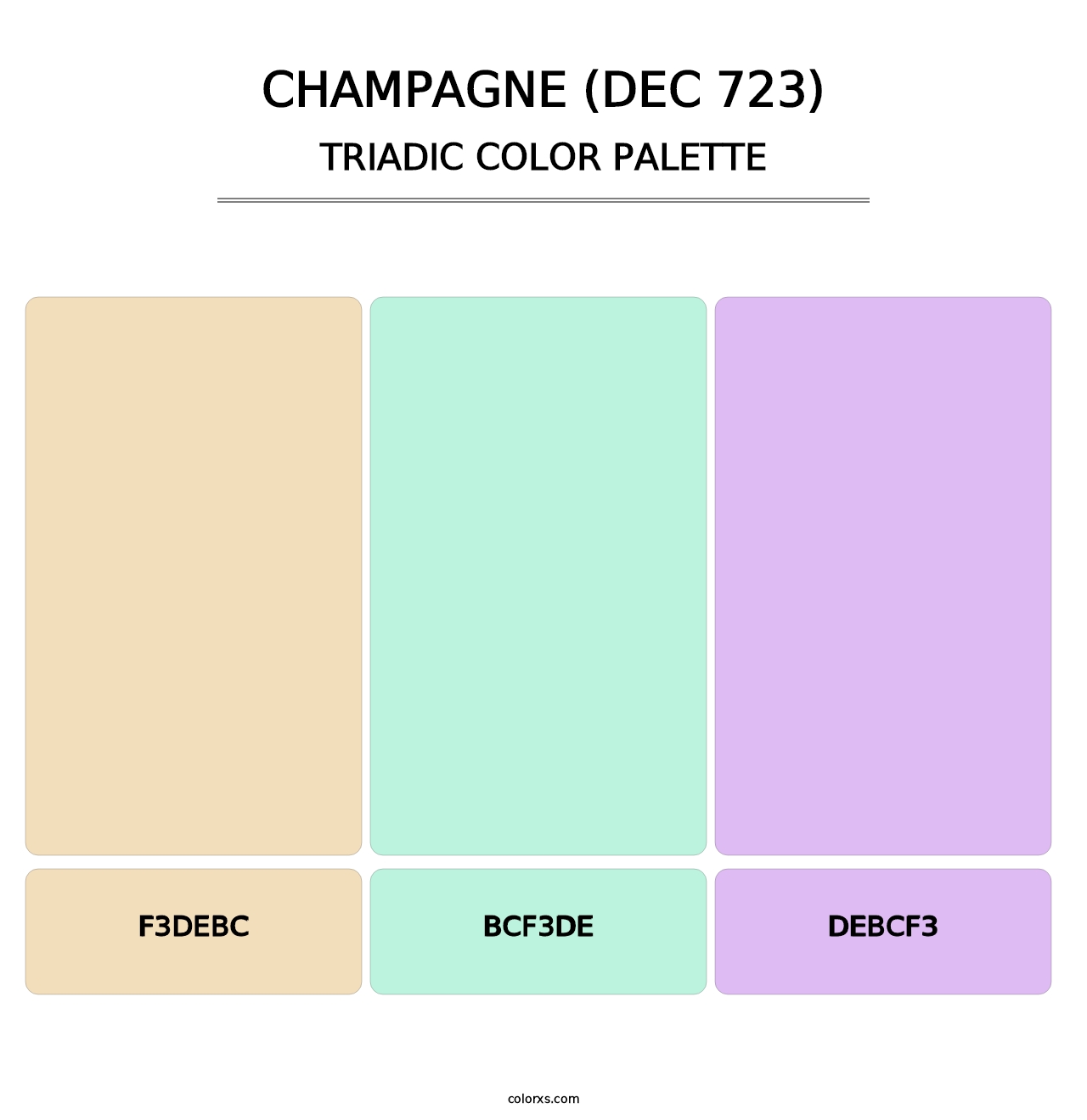 Champagne (DEC 723) - Triadic Color Palette