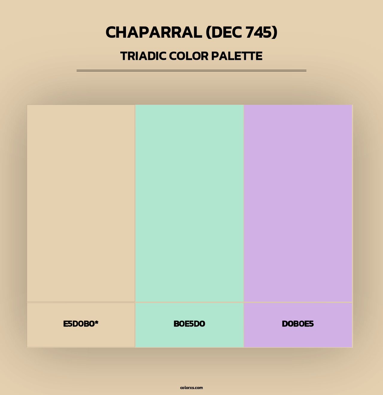 Chaparral (DEC 745) - Triadic Color Palette