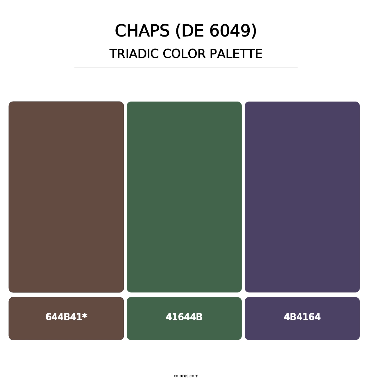 Chaps (DE 6049) - Triadic Color Palette