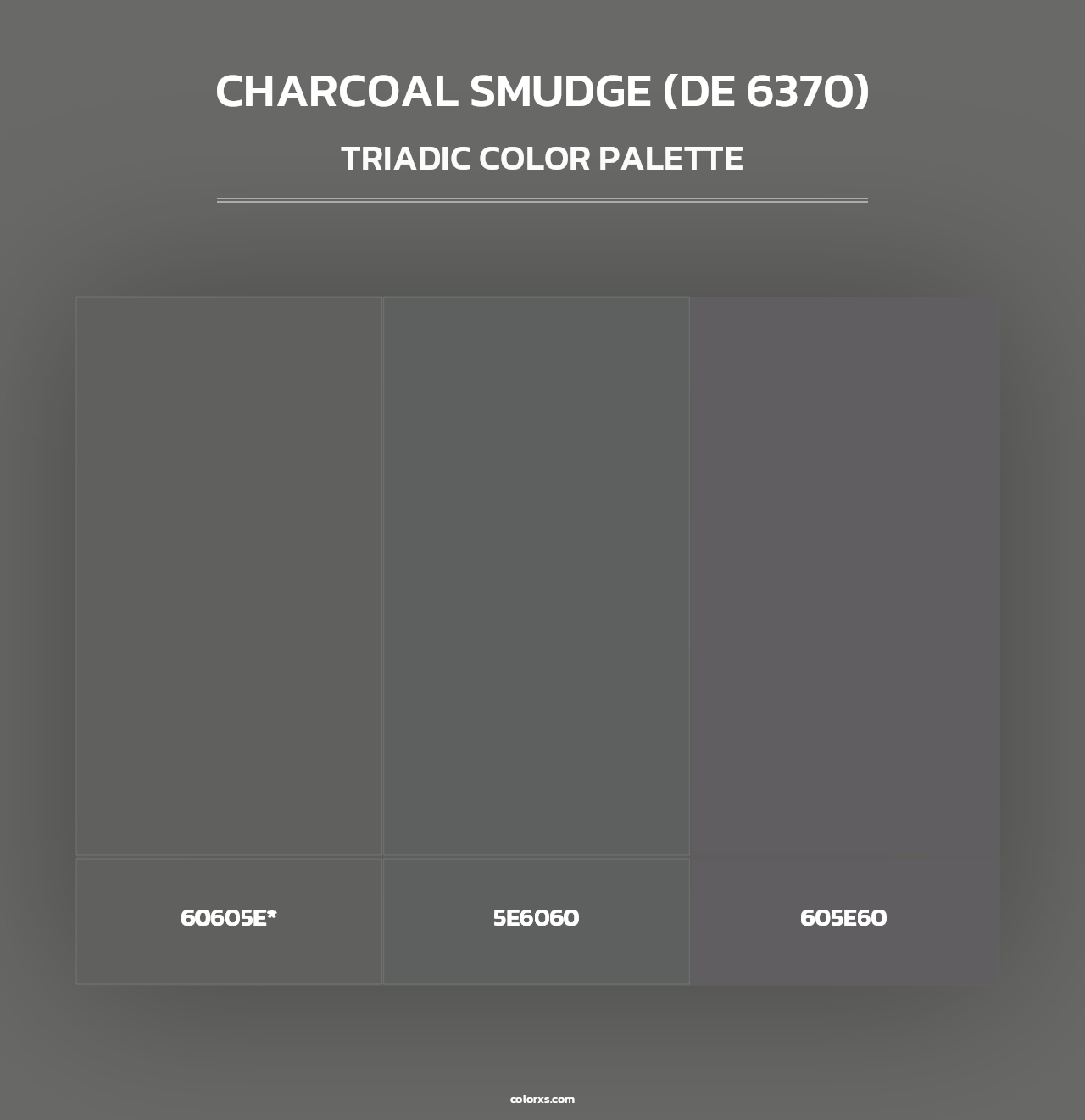 Charcoal Smudge (DE 6370) - Triadic Color Palette