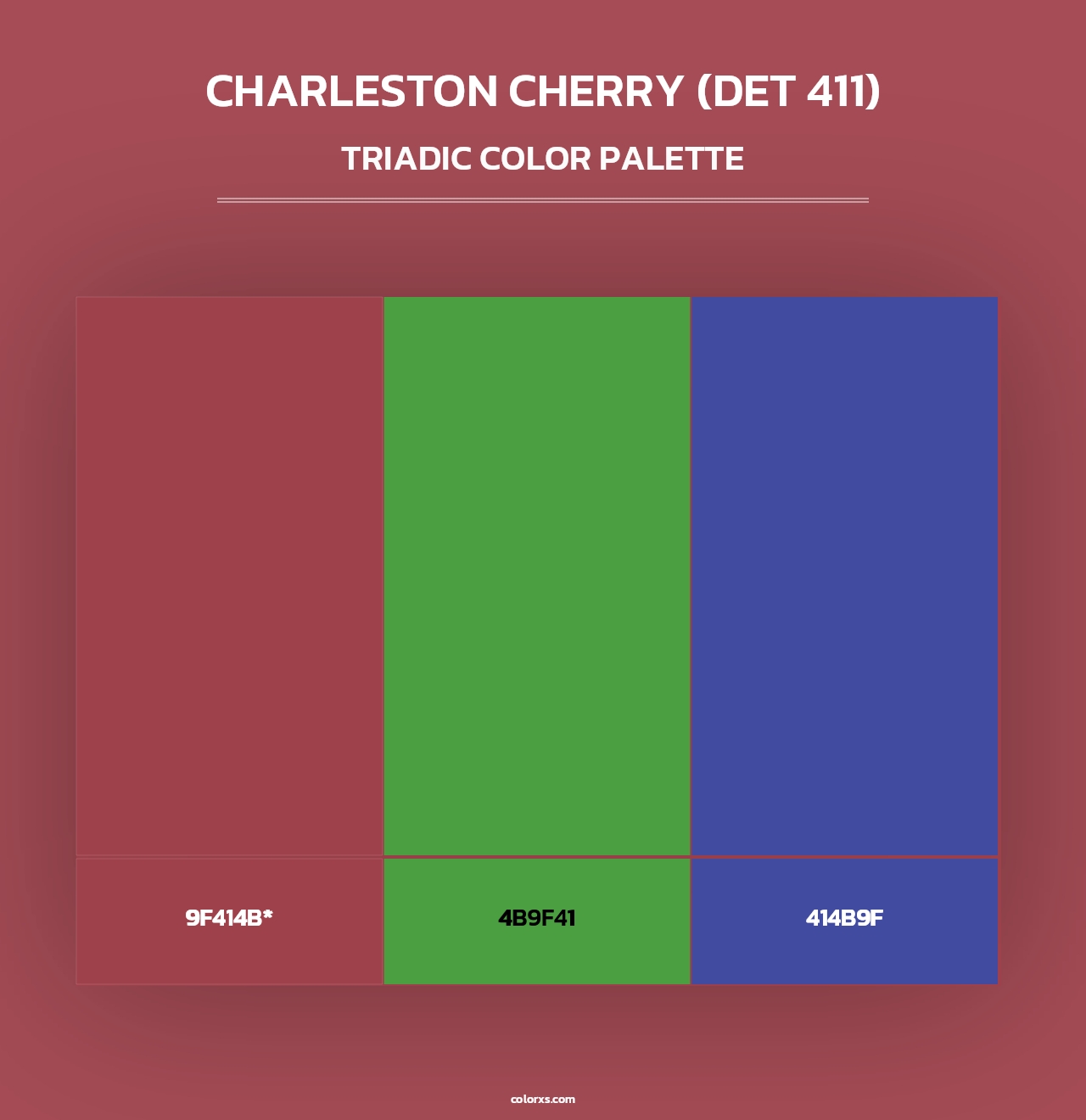 Charleston Cherry (DET 411) - Triadic Color Palette