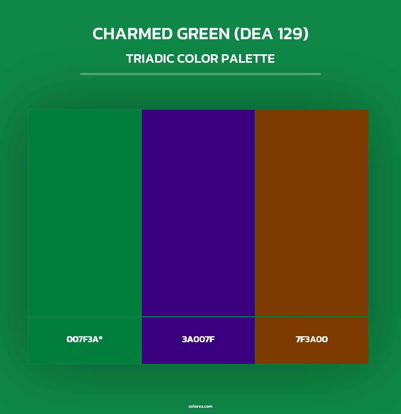 Charmed Green (DEA 129) - Triadic Color Palette