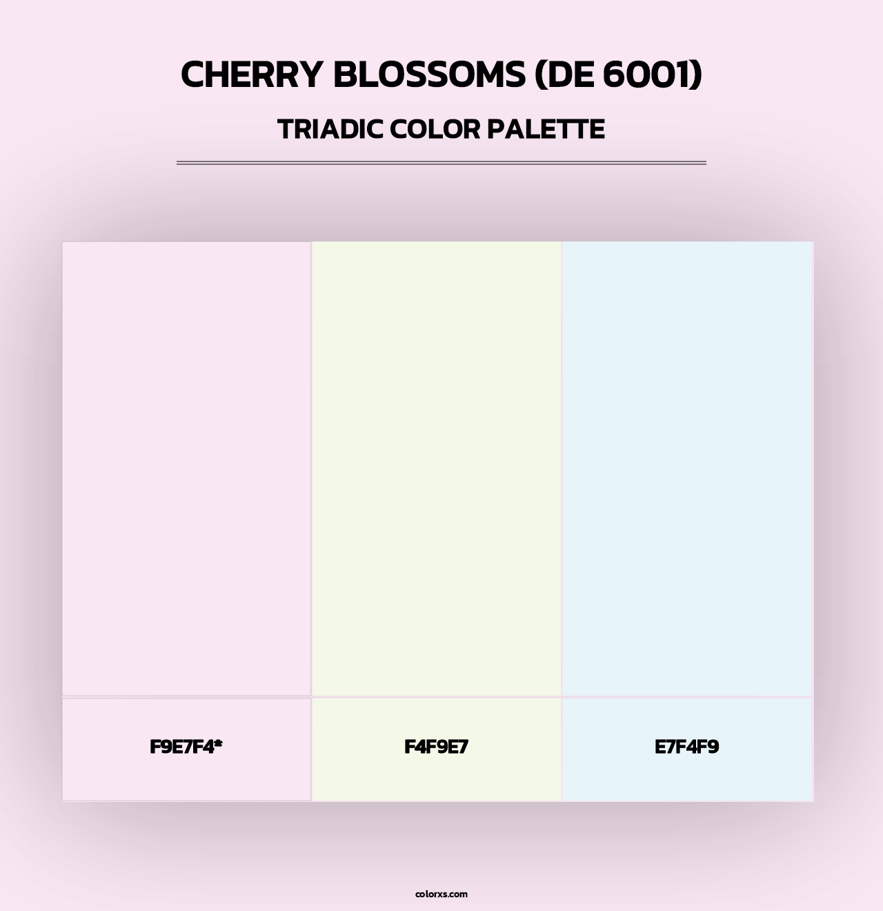 Cherry Blossoms (DE 6001) - Triadic Color Palette