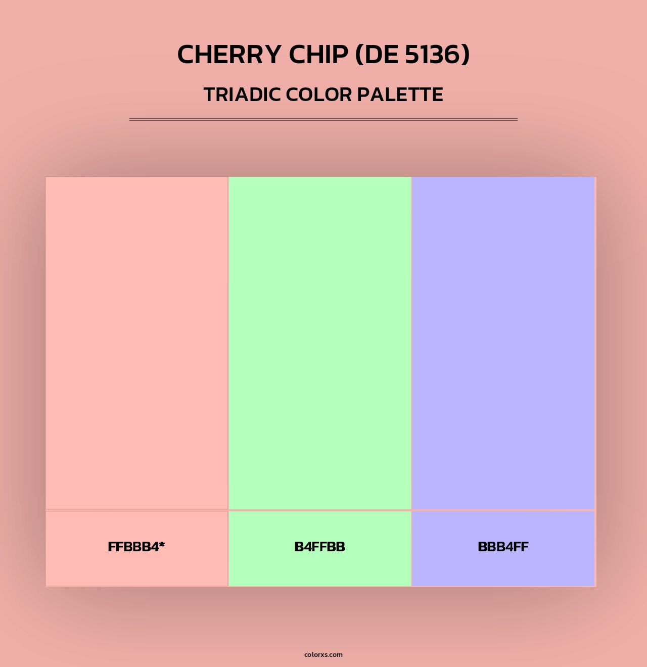 Cherry Chip (DE 5136) - Triadic Color Palette