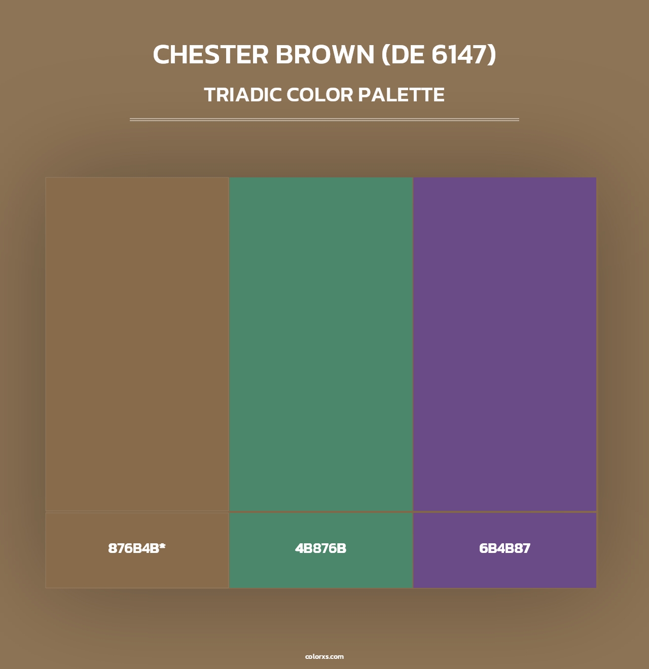 Chester Brown (DE 6147) - Triadic Color Palette