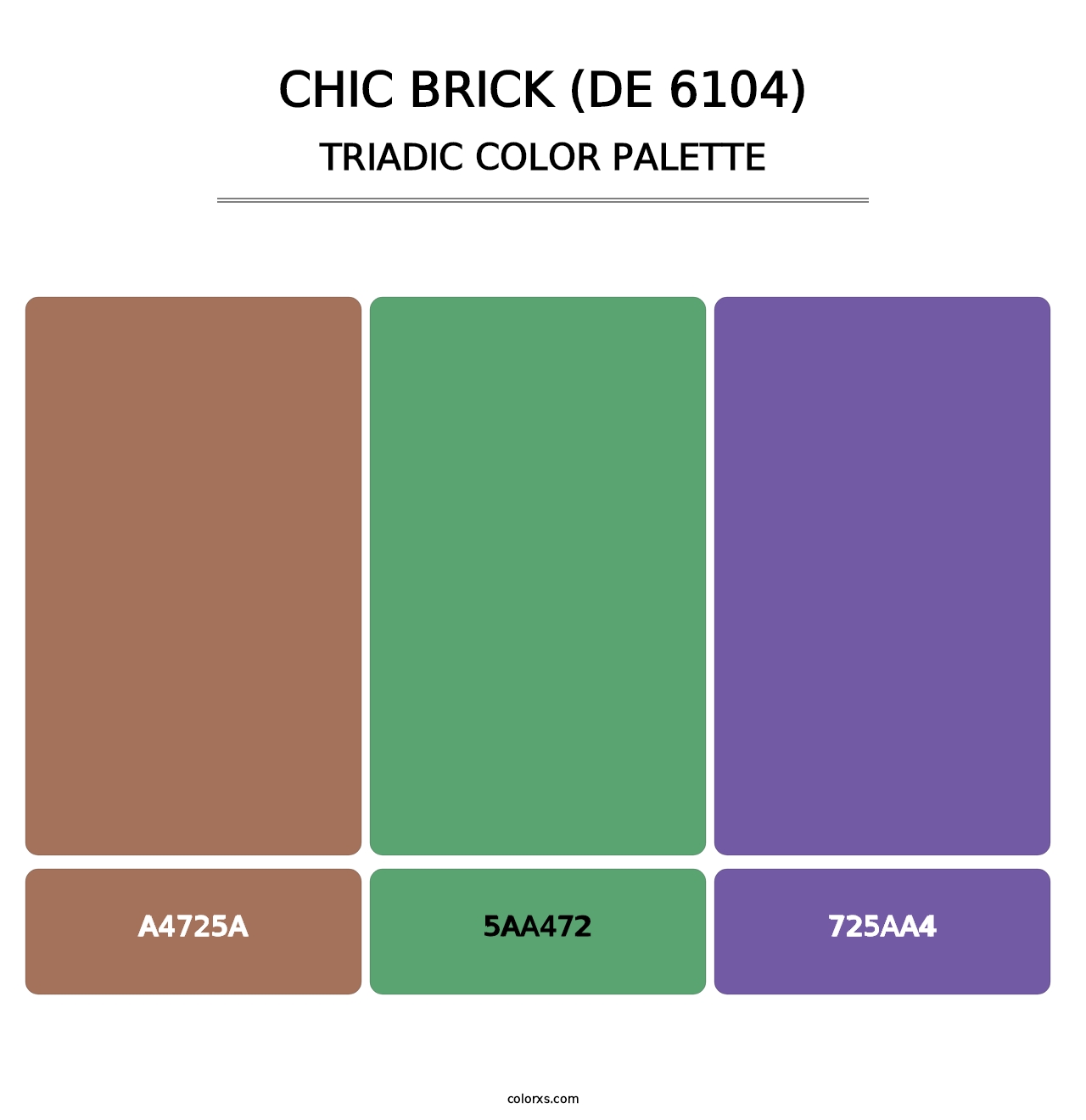 Chic Brick (DE 6104) - Triadic Color Palette