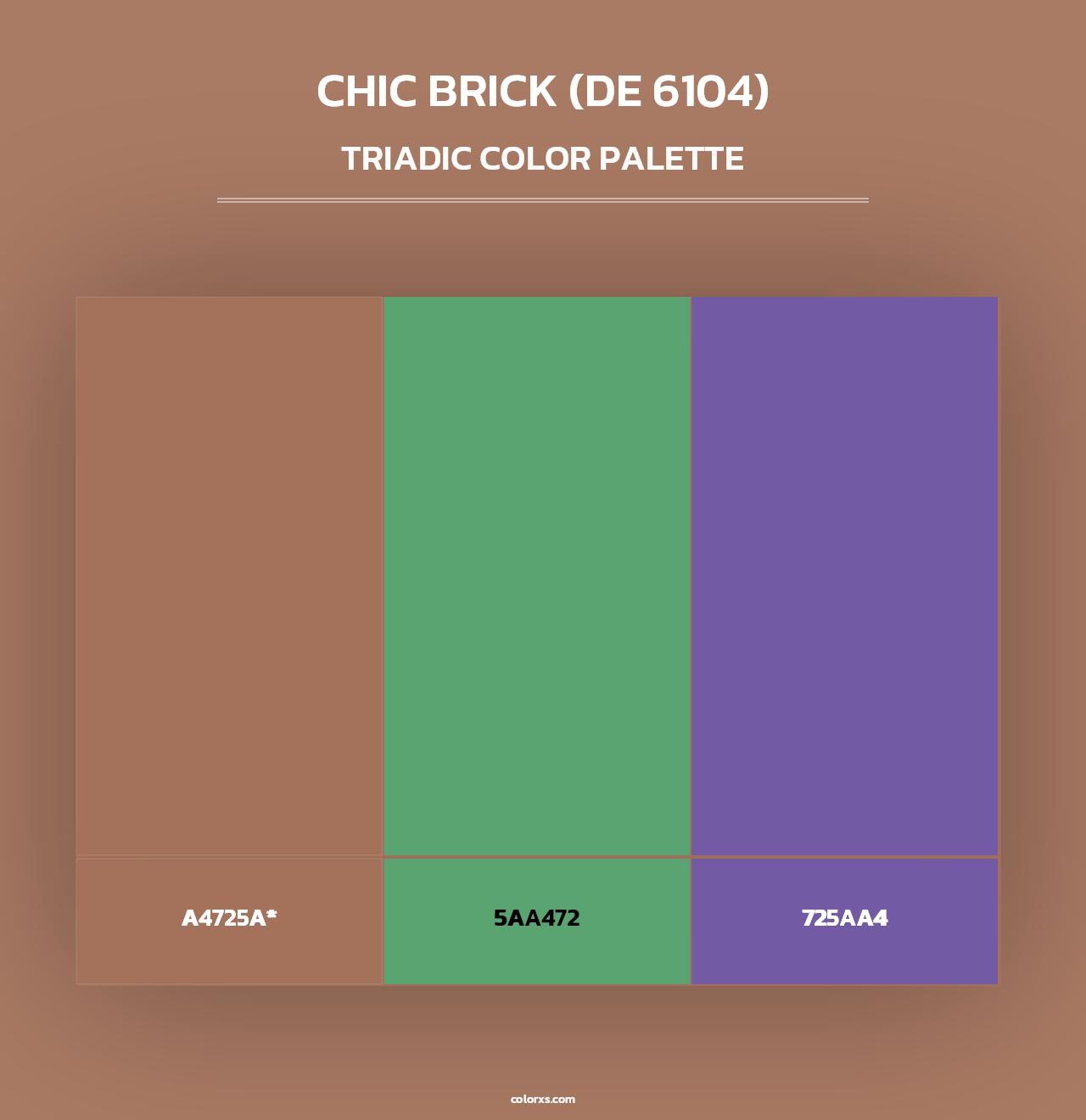 Chic Brick (DE 6104) - Triadic Color Palette