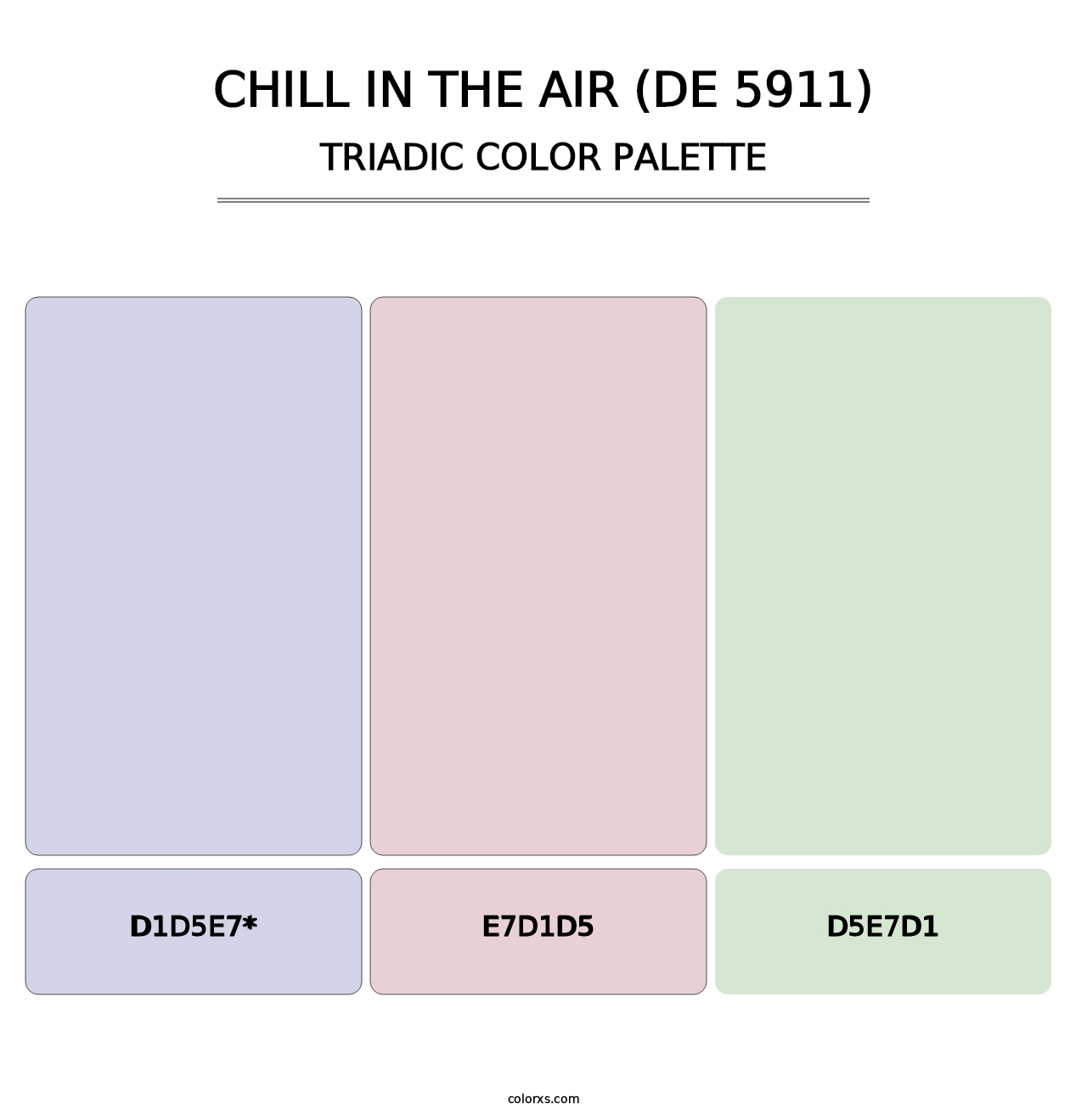 Chill in the Air (DE 5911) - Triadic Color Palette
