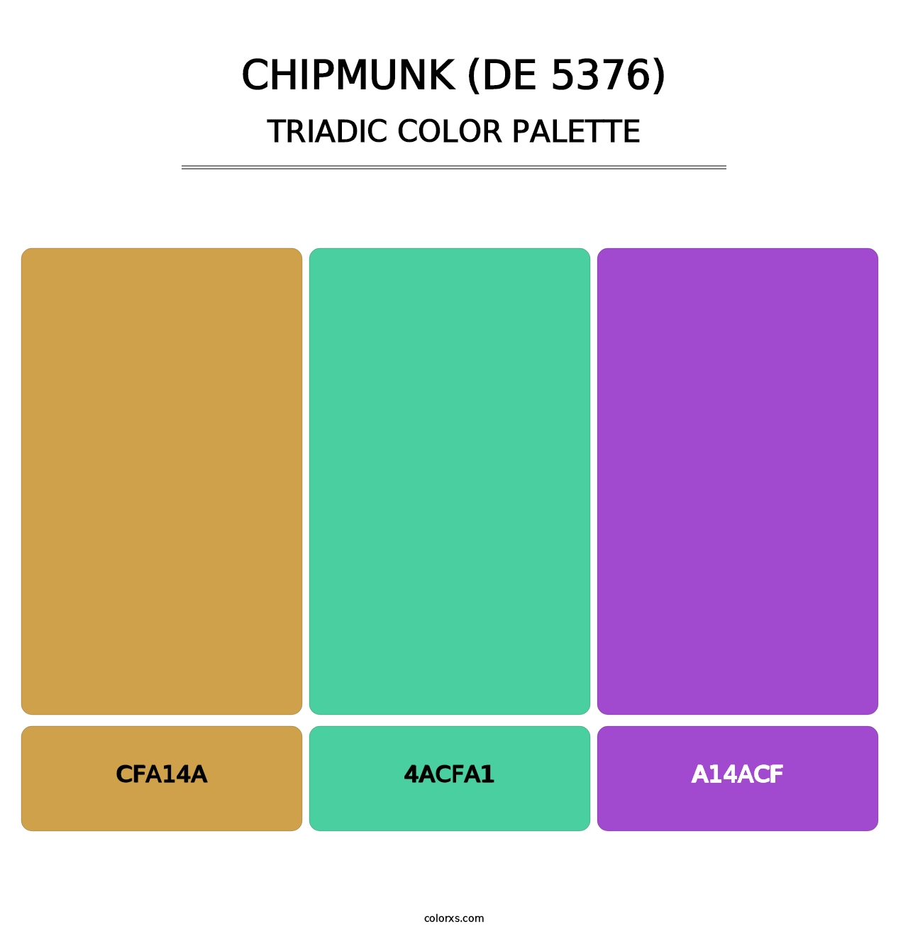 Chipmunk (DE 5376) - Triadic Color Palette